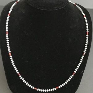 Men’s Sterling Silver 4mm Bead Necklace